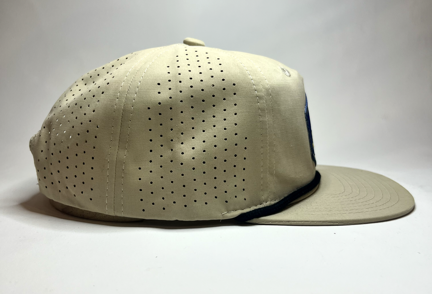 Biege Perforated Rope Hat