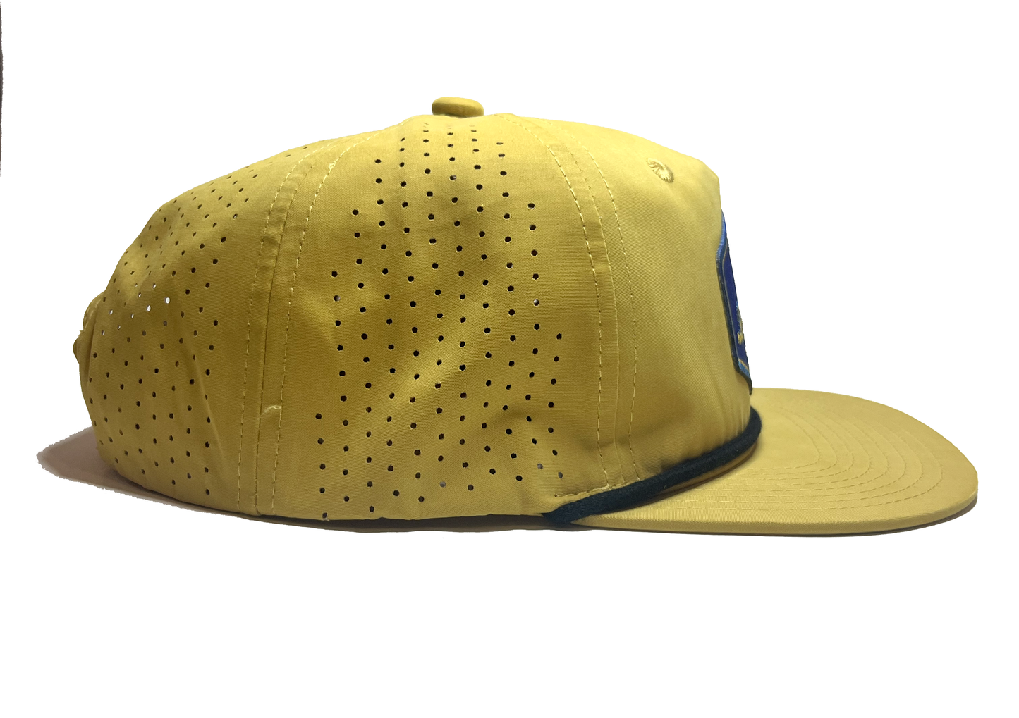 Mustard Perforated Rope Hat