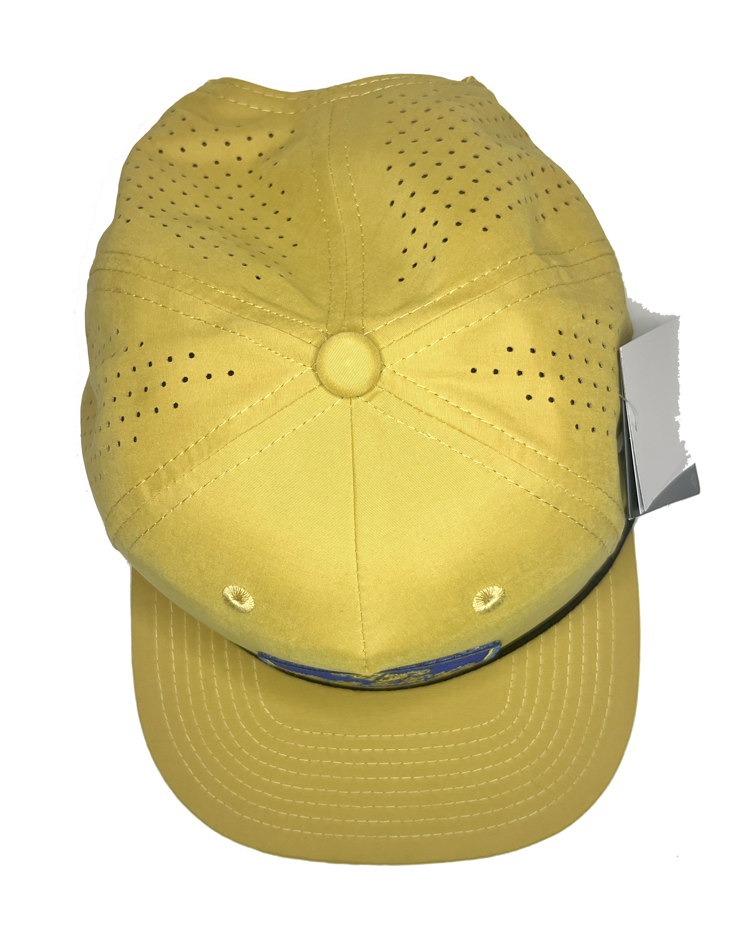 Mustard Perforated Rope Hat