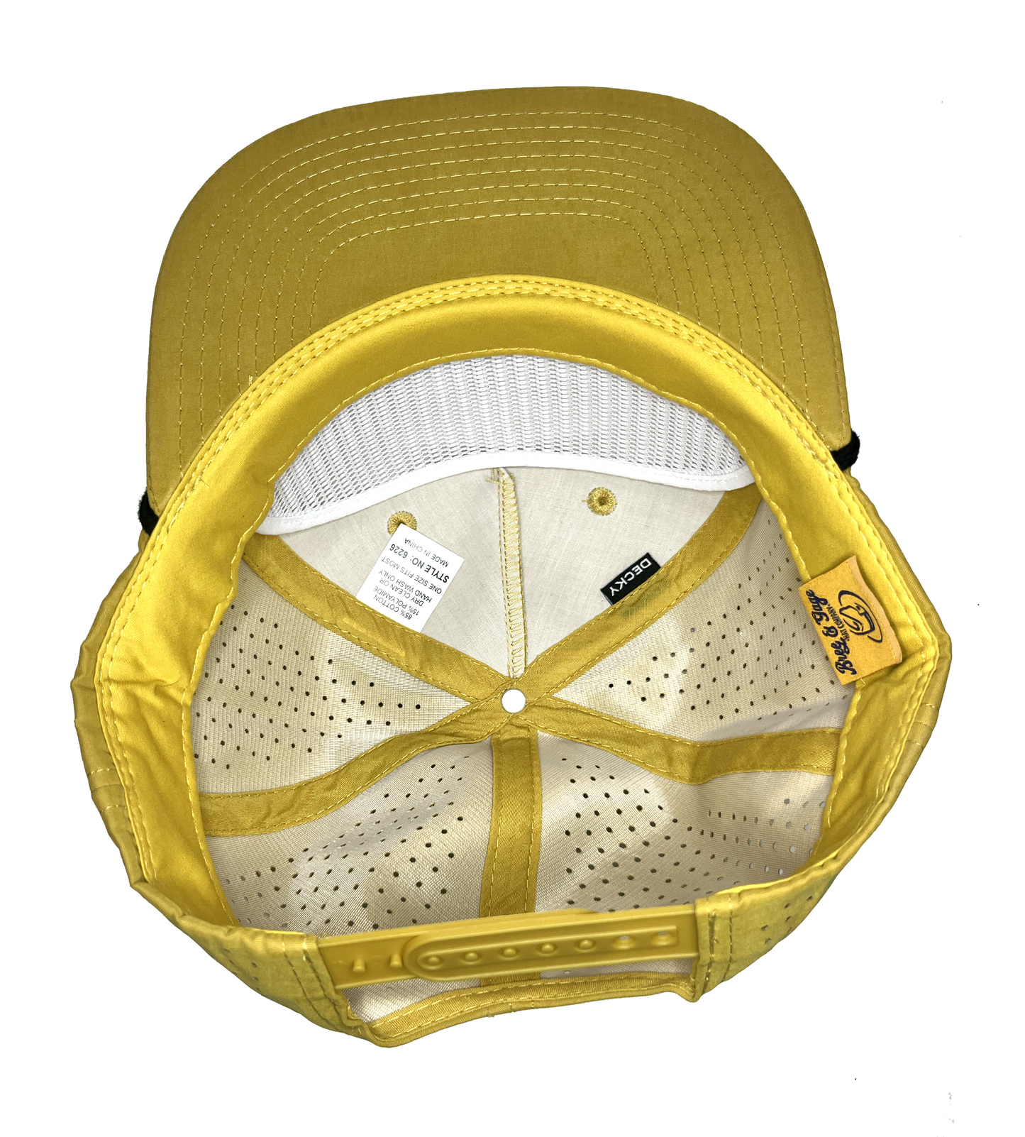 Mustard Perforated Rope Hat