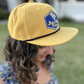 Mustard Perforated Rope Hat
