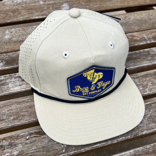 Biege Perforated Rope Hat