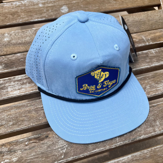 Sky Blue Perforated Rope Hat