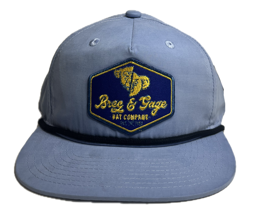 Sky Blue Perforated Rope Hat
